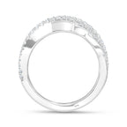 14K White Gold Lab Grown Diamond 2 1/4 Ct.Tw. Round and Tapper Fashion Ring