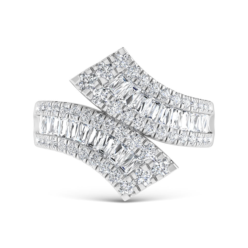 14K White Gold 1 Ct.Tw. Lab Grown Diamond Fashion Ring
