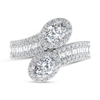 14K White Gold 1 1/2 Ct.Tw. Lab Grown Diamond Fashion Ring