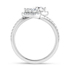 14K White Gold 1 1/2 Ct.Tw. Lab Grown Diamond Fashion Ring