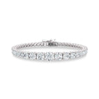 14K White Gold Lab Grown Diamond 10 Ct.Tw. Gratuating Bracelet
