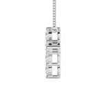 14K White Gold 1 Ct.Tw. Lab Grown Diamond Cross Pendant