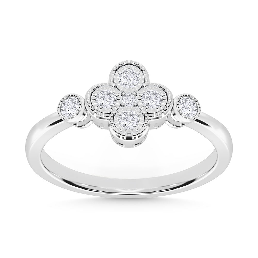 10K White Gold Lab Grown Diamond 1/4 Ct.Tw. Fashion Ring