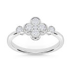 10K White Gold Lab Grown Diamond 1/4 Ct.Tw. Fashion Ring