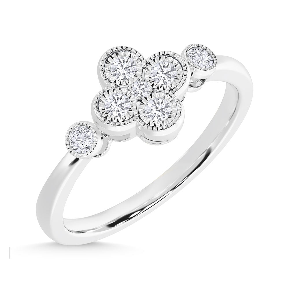 10K White Gold Lab Grown Diamond 1/4 Ct.Tw. Fashion Ring