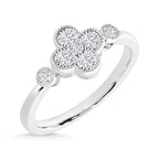 10K White Gold Lab Grown Diamond 1/4 Ct.Tw. Fashion Ring