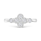 10K White Gold Lab Grown Diamond 1/4 Ct.Tw. Fashion Ring