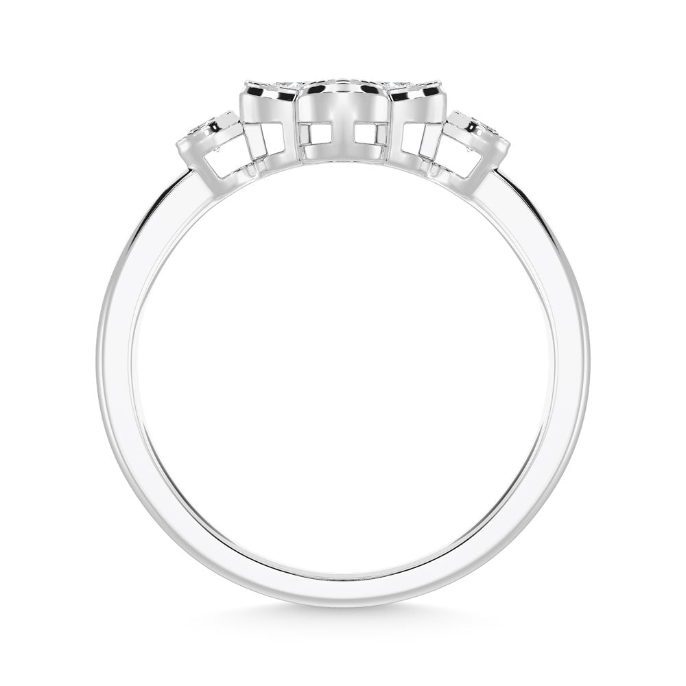10K White Gold Lab Grown Diamond 1/4 Ct.Tw. Fashion Ring