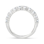 14K White Gold Lab Grown Diamond  4 Ct.Tw. Round and Baguette Fashion Ring