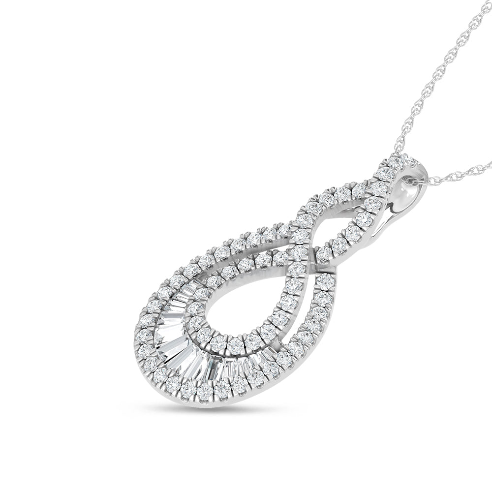 14K White Gold Lab Grown Diamond 2 1/8 Ct.Tw. Fashion Pendant