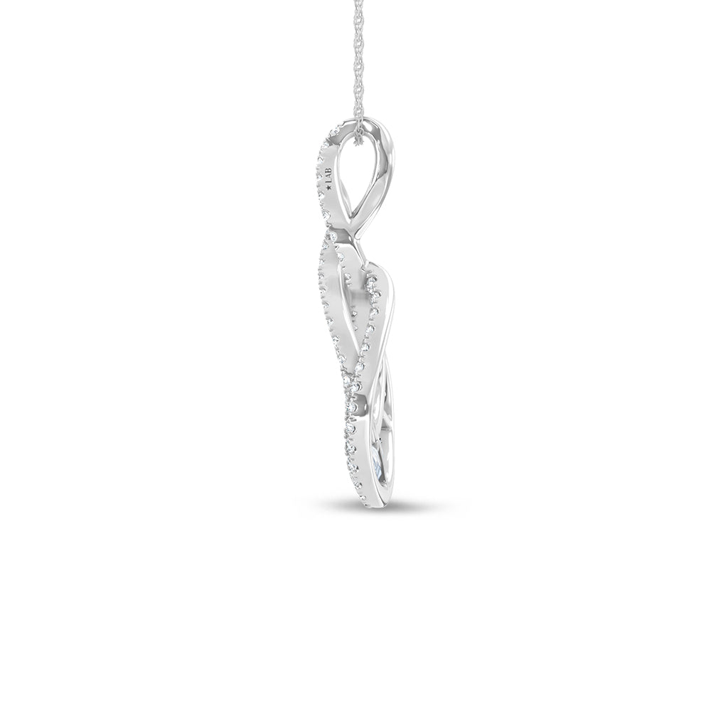 14K White Gold Lab Grown Diamond 2 1/8 Ct.Tw. Fashion Pendant