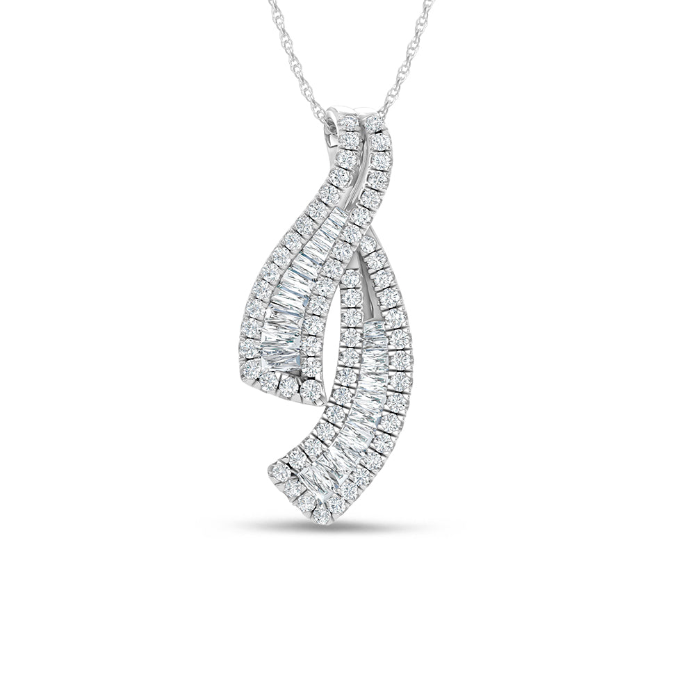 14K White Gold Lab Grown Diamond 2 Ct.Tw. Fashion Pendant