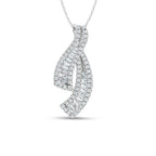 14K White Gold Lab Grown Diamond 2 Ct.Tw. Fashion Pendant