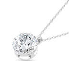 14K White Gold Lab Grown Diamond 2 Ct.Tw. Float Invisible Solitaire Pendant