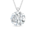 14K White Gold Lab Grown Diamond 3 Ct.Tw. Float Invisible Solitaire Pendant