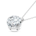 14K White Gold Lab Grown Diamond 3 Ct.Tw. Float Invisible Solitaire Pendant
