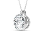14K White Gold Lab Grown Diamond 3 Ct.Tw. Float Invisible Solitaire Pendant