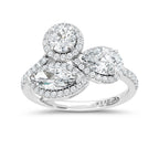 14K White Gold Lab Grown Diamond 2 3/8 Ct.Tw. Fashion Ring