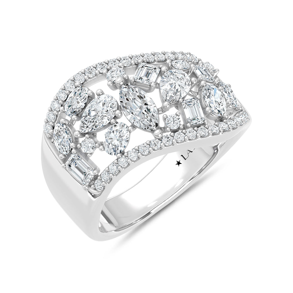 14K White Gold Lab Grown Diamond 1 7/8 Ct.Tw. Fashion Ring