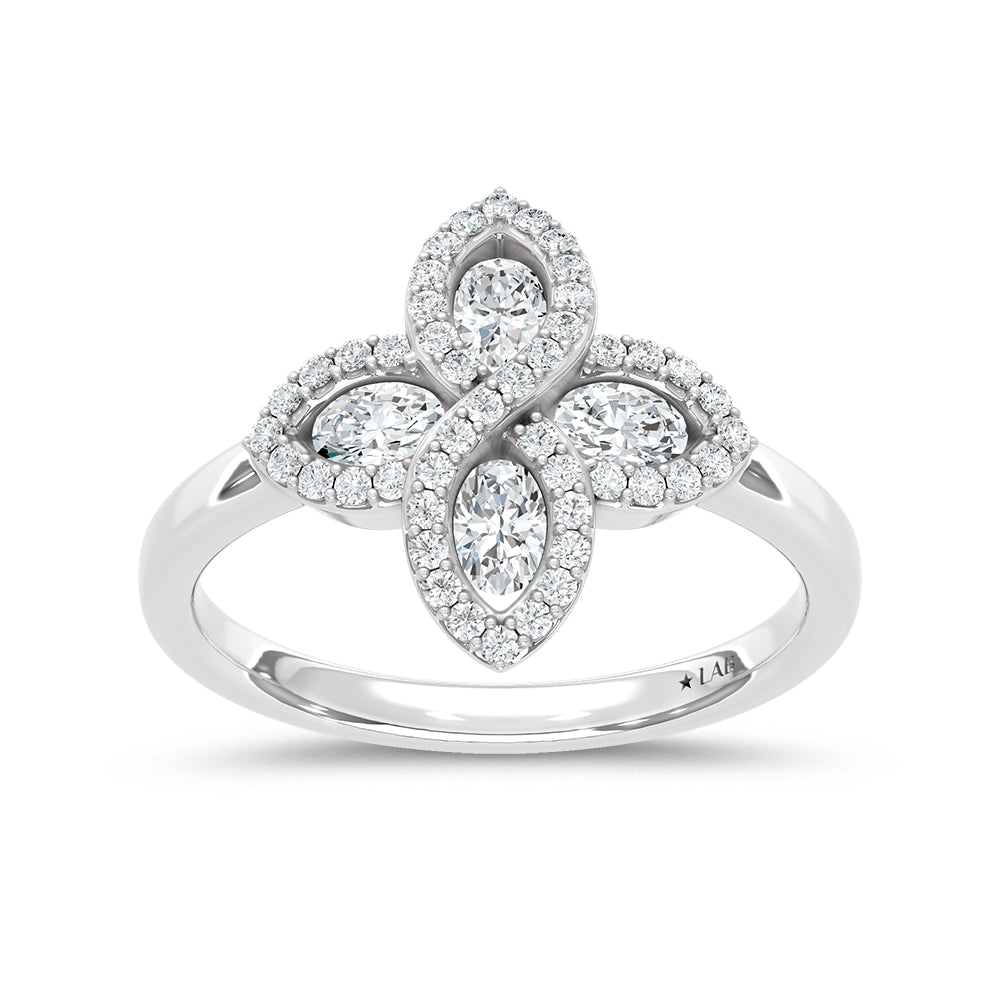 14K White Gold Lab Grown Diamond 3/4 Ct.Tw. Fashion Ring