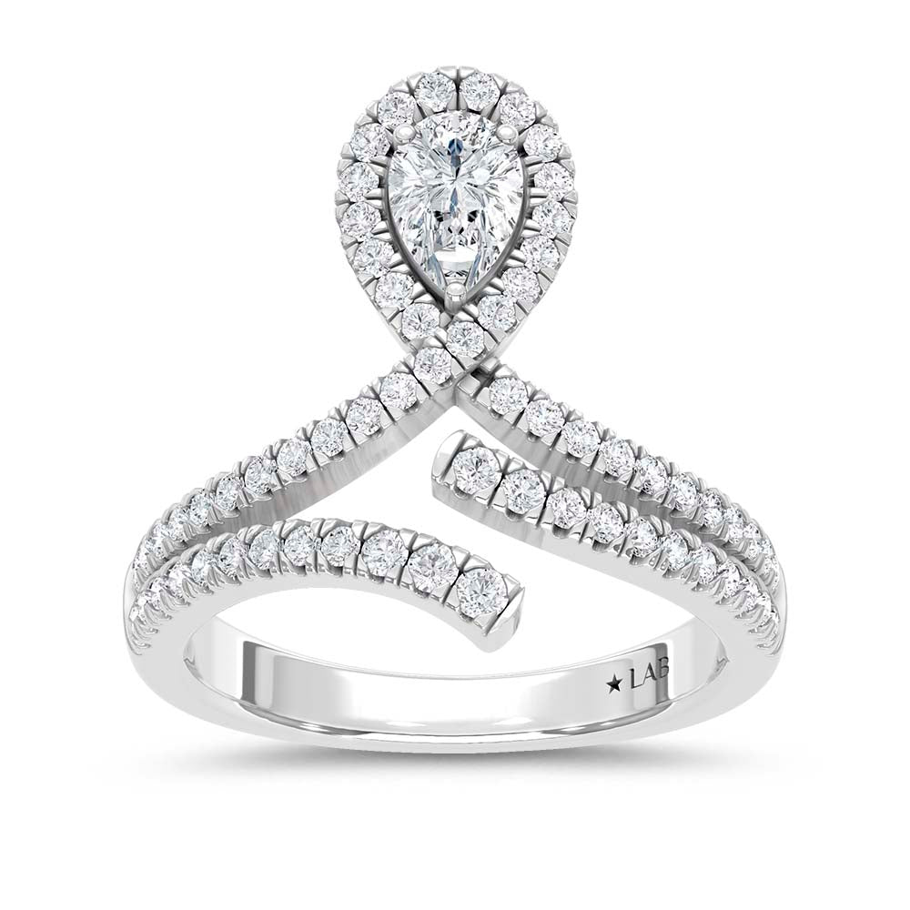 14K White Gold Lab Grown Diamond 1 Ct.Tw. Fashion Ring