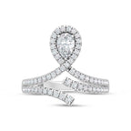 14K White Gold Lab Grown Diamond 1 Ct.Tw. Fashion Ring