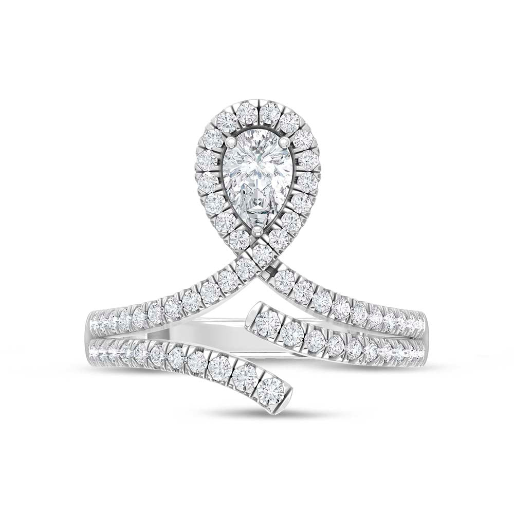 14K White Gold Lab Grown Diamond 1 Ct.Tw. Fashion Ring