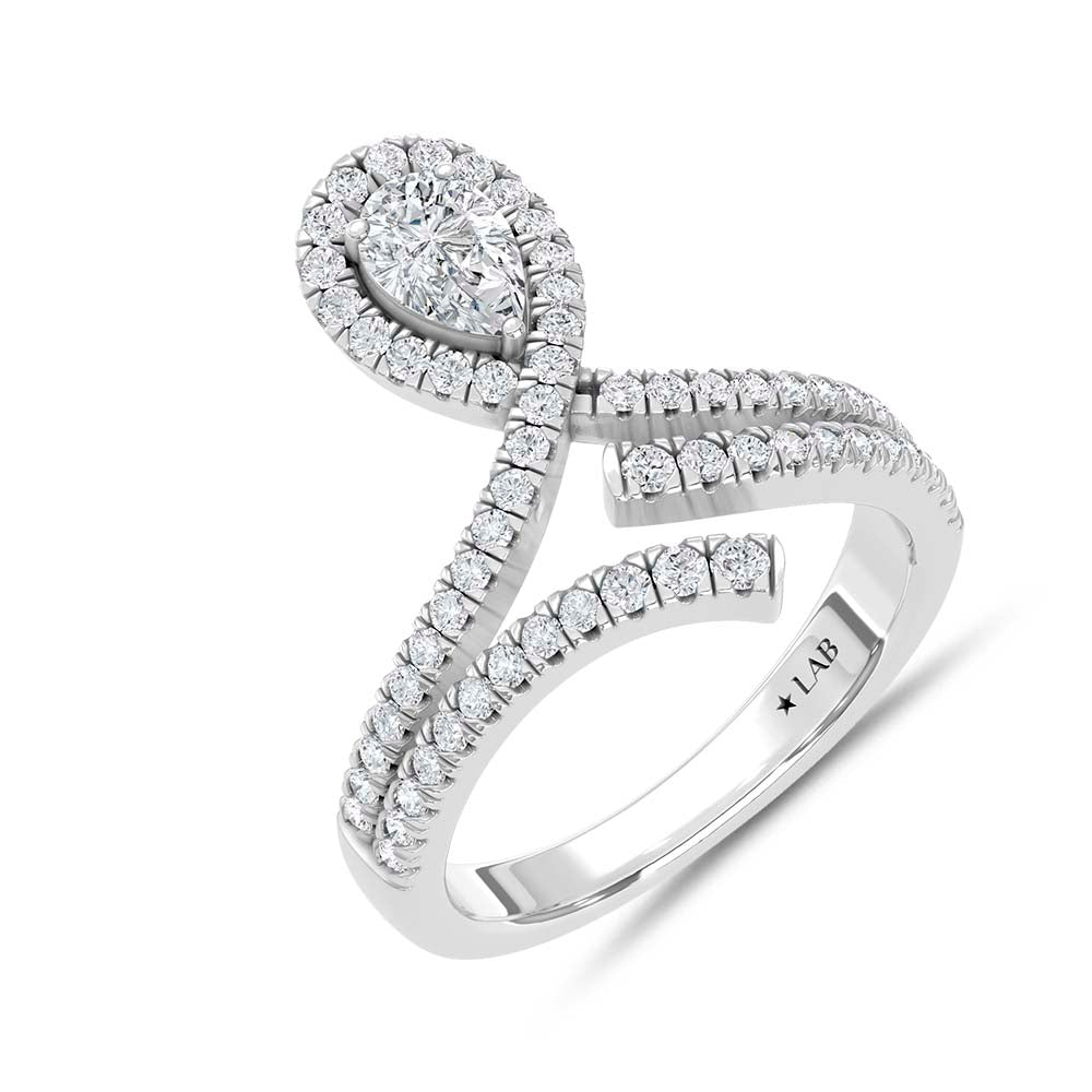 14K White Gold Lab Grown Diamond 1 Ct.Tw. Fashion Ring