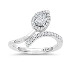 14K White Gold Lab Grown Diamond 1/2 Ct.Tw. Fashion Ring