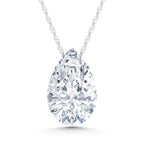 14K White Gold Lab Grown Diamond 1 Ct.Tw. Pear Shape Slider Pendant