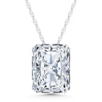 14K White Gold Lab Grown Diamond 1 Ct.Tw. Elongated Radiant Slider Pendant