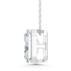 14K White Gold Lab Grown Diamond 1 Ct.Tw. Elongated Radiant Slider Pendant
