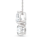 14K White Gold Lab Grown Diamond 1 Ct.Tw. Round and Pear Fashion Pendant