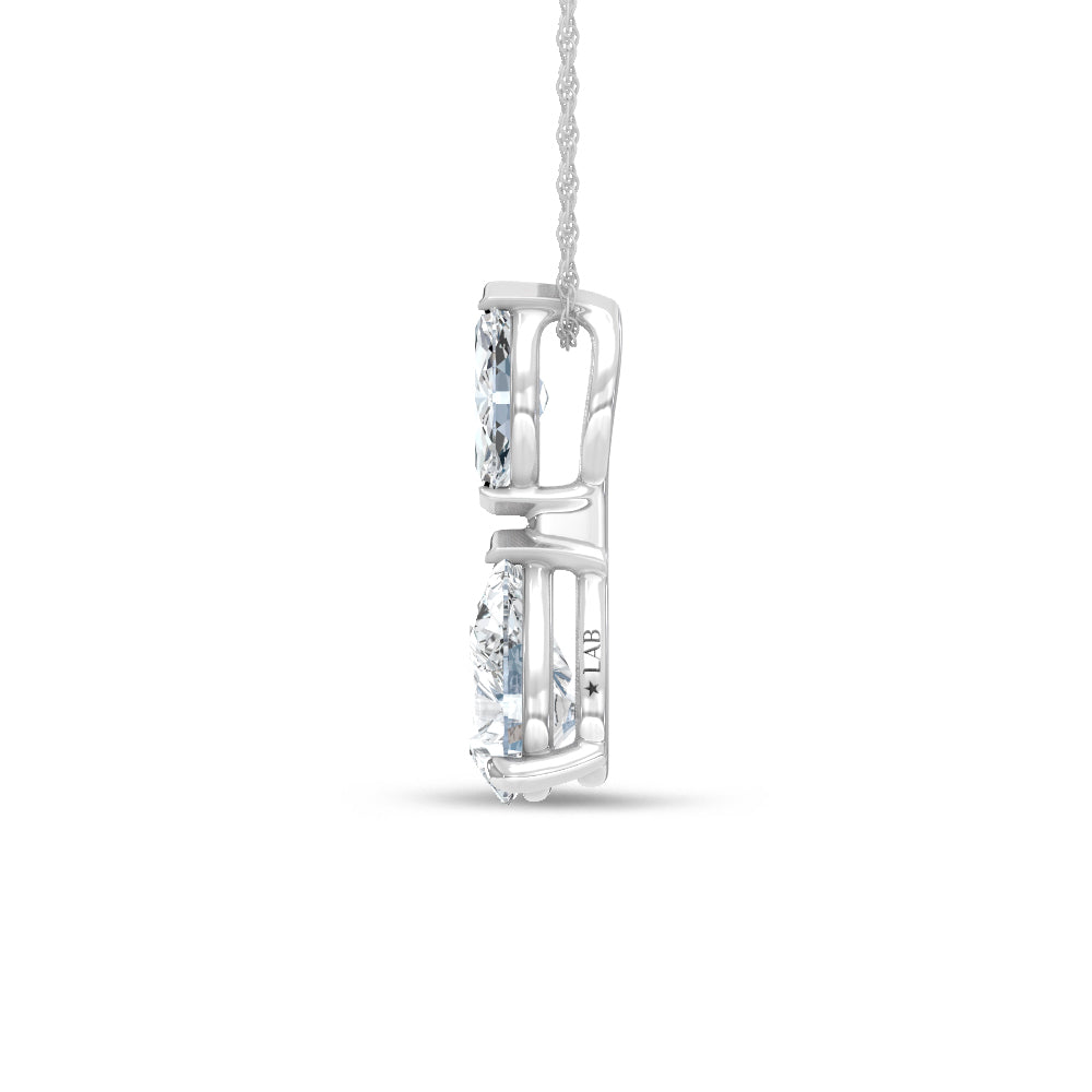 14K White Gold Lab Grown Diamond 1 Ct.Tw. Fashion Pendant