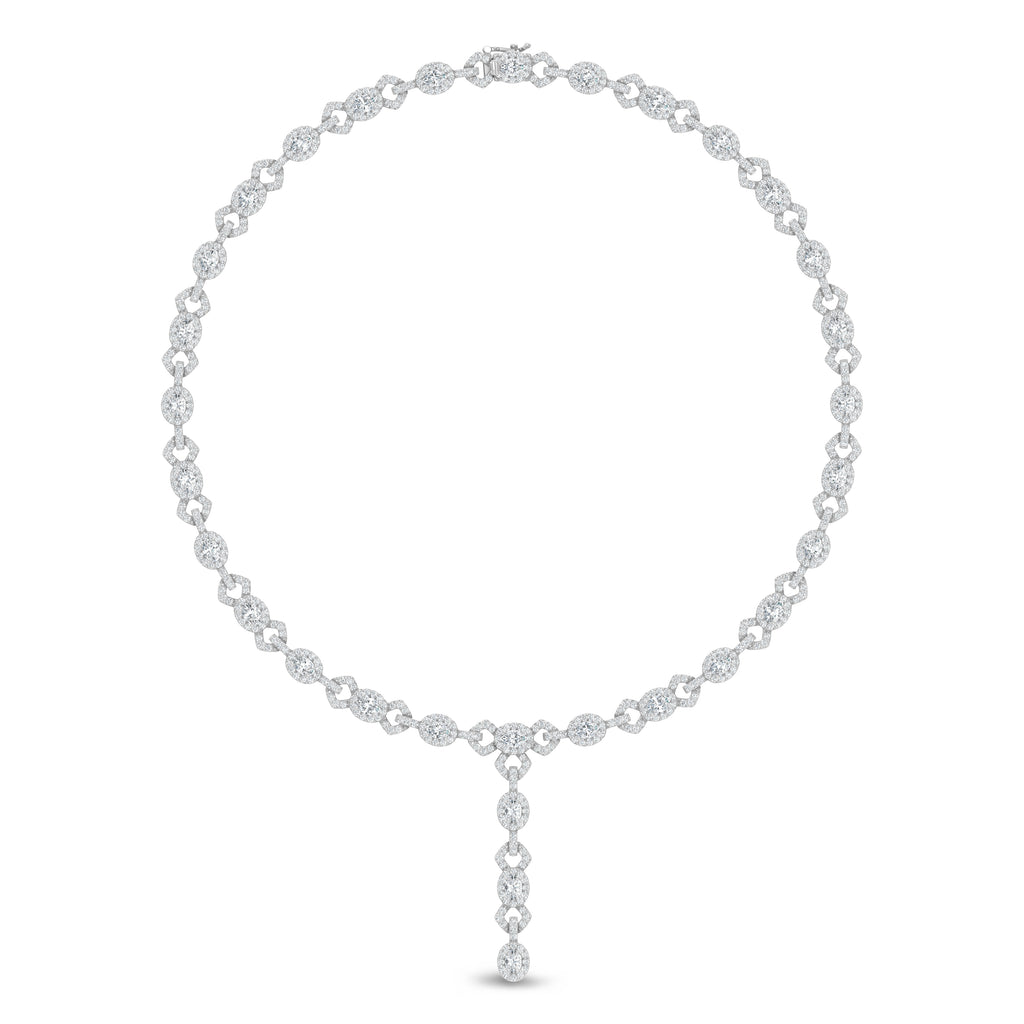 14K White Gold Lab Grown Diamond 16 3/4 Ct.Tw. Fashion Necklace