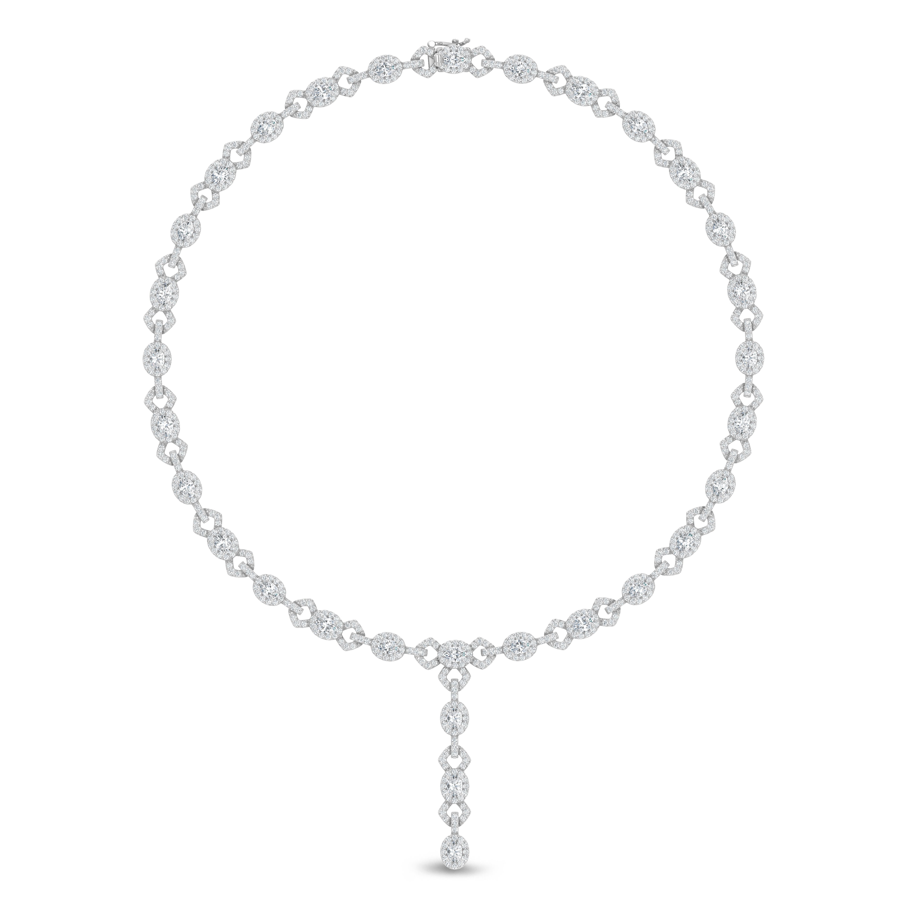 14K White Gold Lab Grown Diamond 16 3/4 Ct.Tw. Fashion Necklace