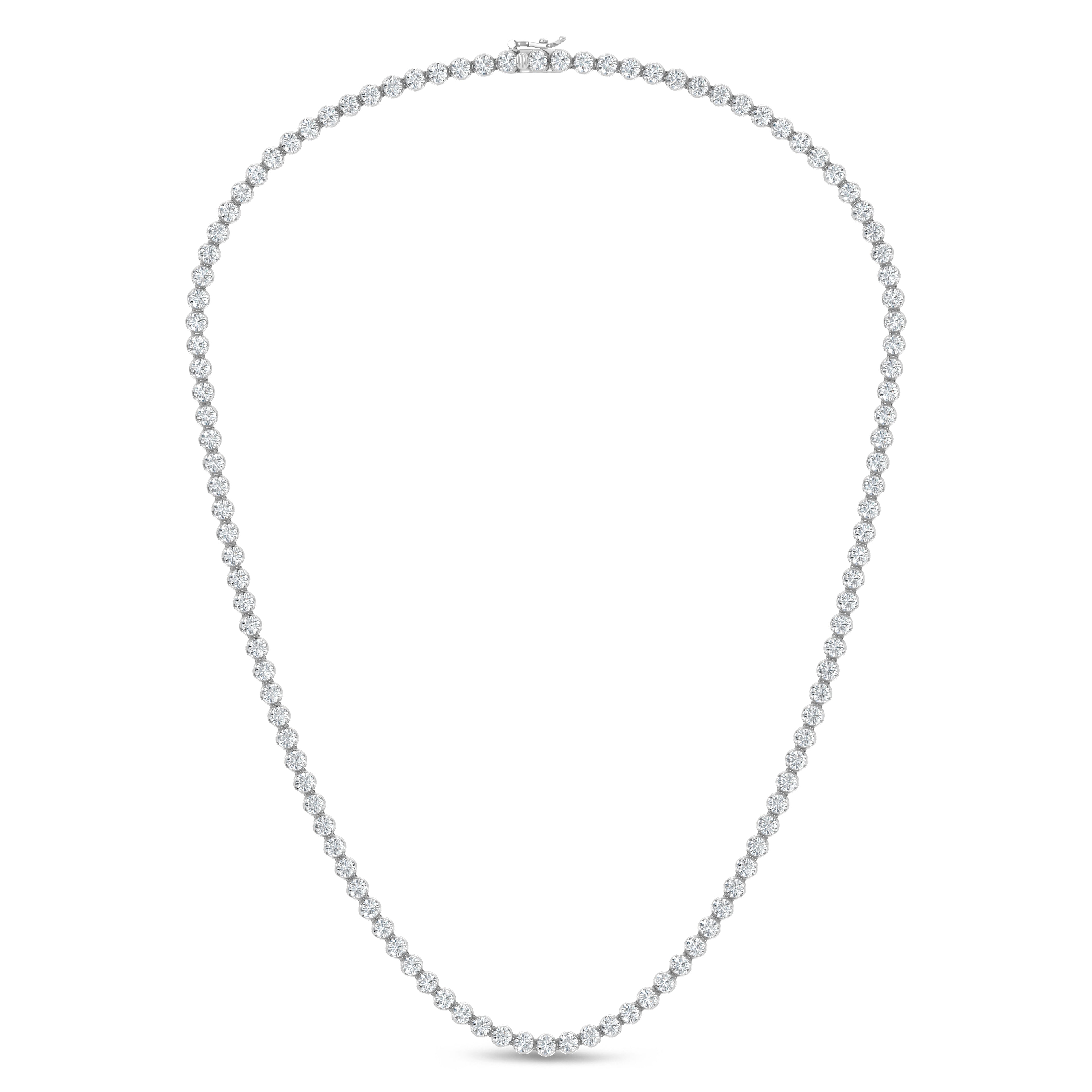14K White Gold Lab Grown Diamond 10 1/2 Ct.Tw. Floating Necklace