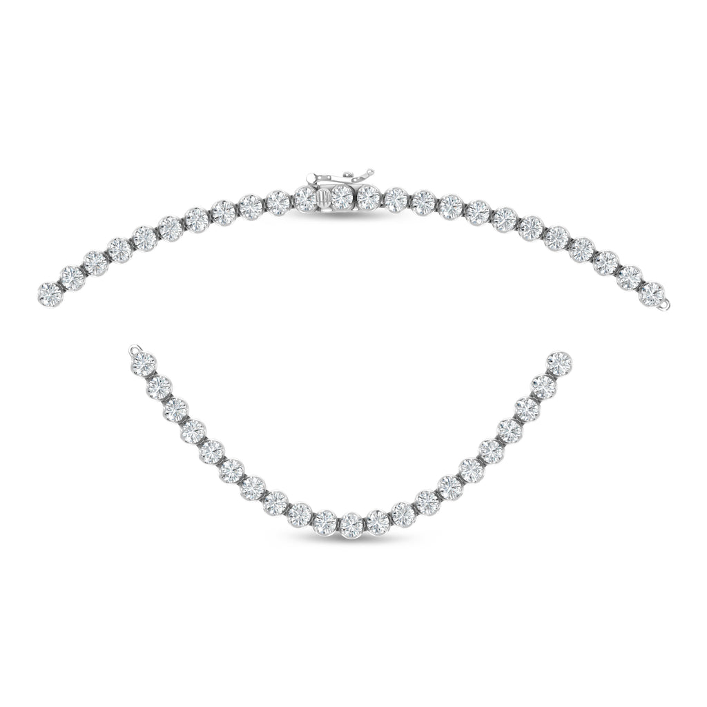 14K White Gold Lab Grown Diamond 10 1/2 Ct.Tw. Floating Necklace