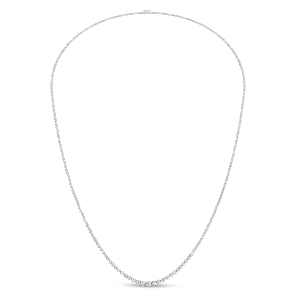 14K White Gold Lab Grown Diamond 7 3/4 Ct.Tw. Floating Necklace
