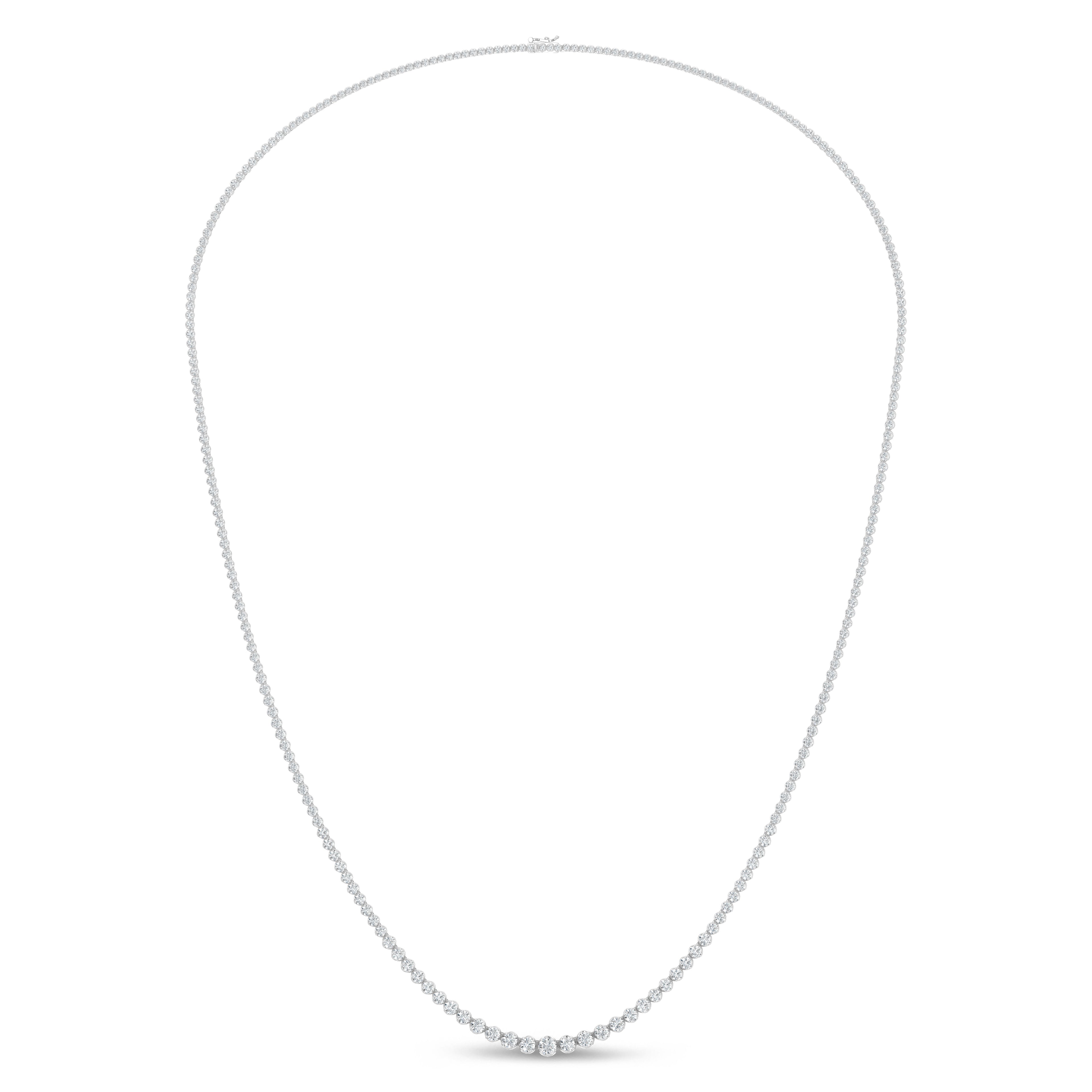 14K White Gold Lab Grown Diamond 7 3/4 Ct.Tw. Floating Necklace
