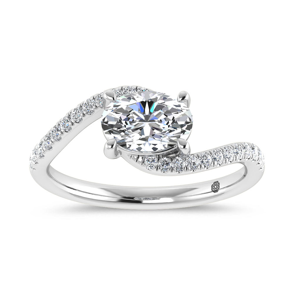 14K White Gold 1 1/6 Ct.Tw. Lab Grown Diamond Fashion Ring