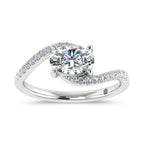 14K White Gold 1 1/6 Ct.Tw. Lab Grown Diamond Fashion Ring