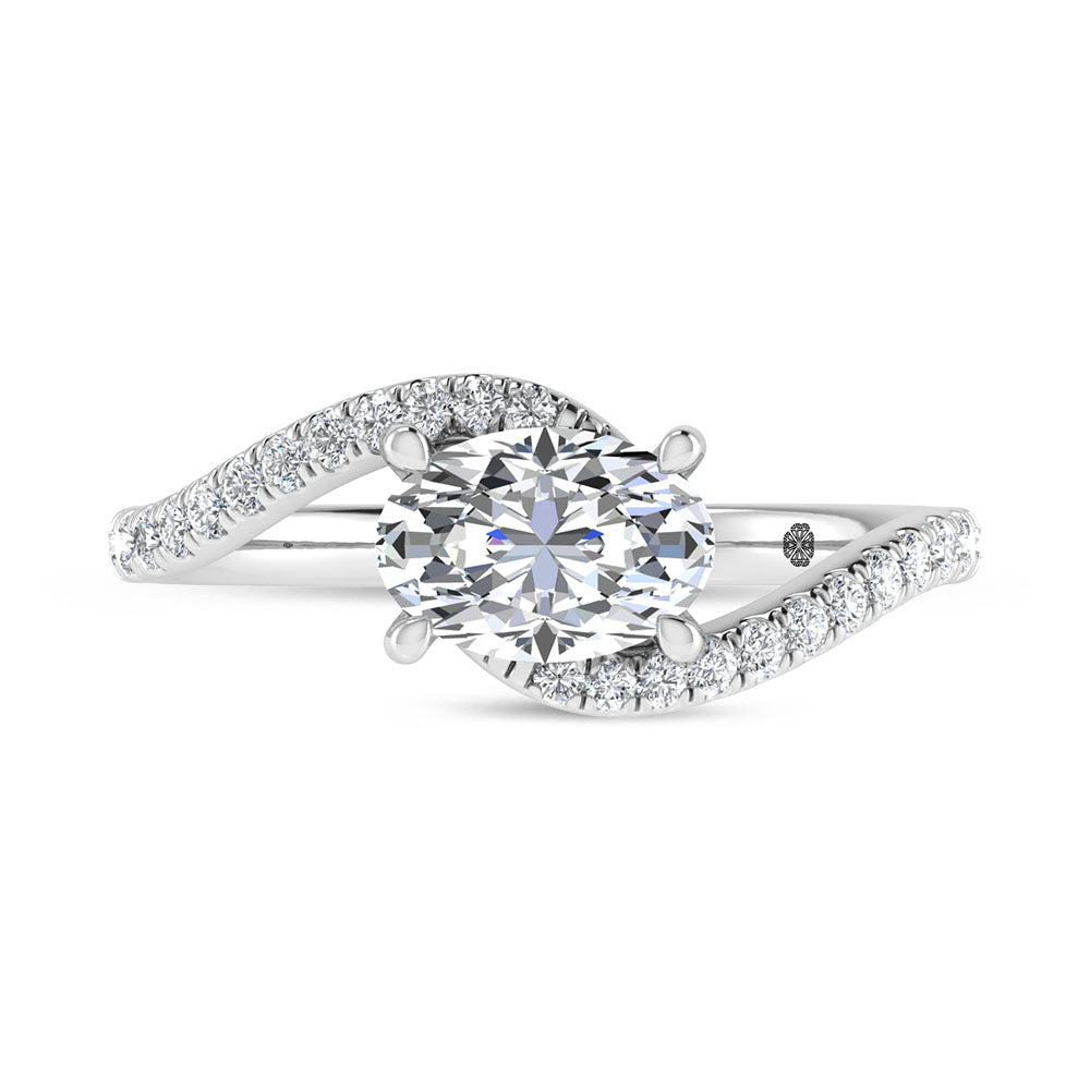 14K White Gold 1 1/6 Ct.Tw. Lab Grown Diamond Fashion Ring