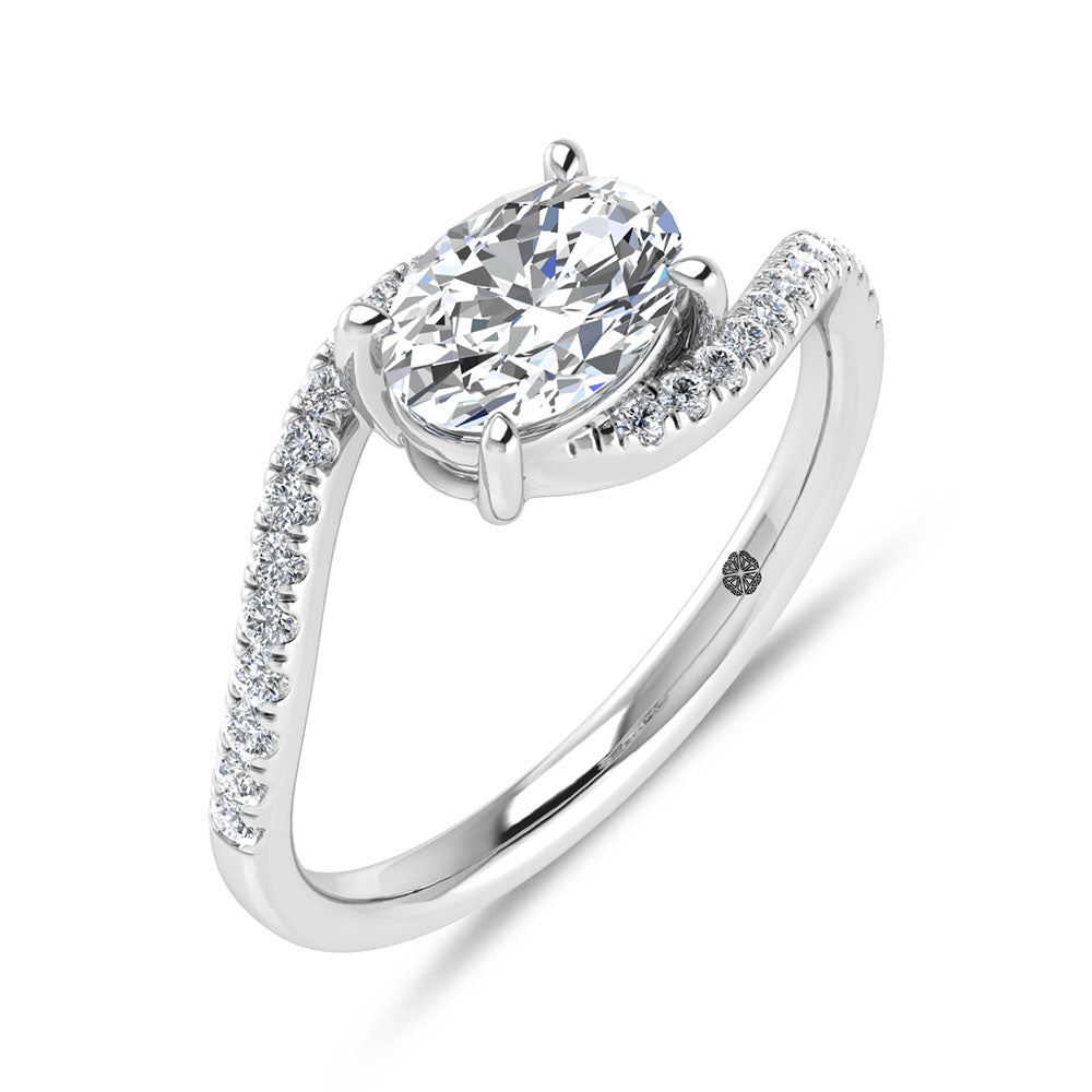 14K White Gold 1 1/6 Ct.Tw. Lab Grown Diamond Fashion Ring