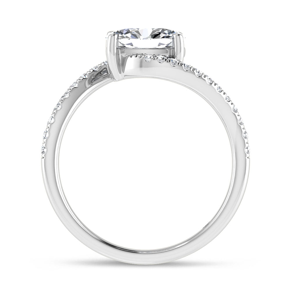 14K White Gold 1 1/6 Ct.Tw. Lab Grown Diamond Fashion Ring