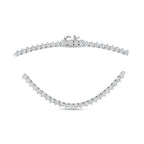 14K White Gold Lab Grown Diamond 10 Ct.Tw. 3 Prong Necklace
