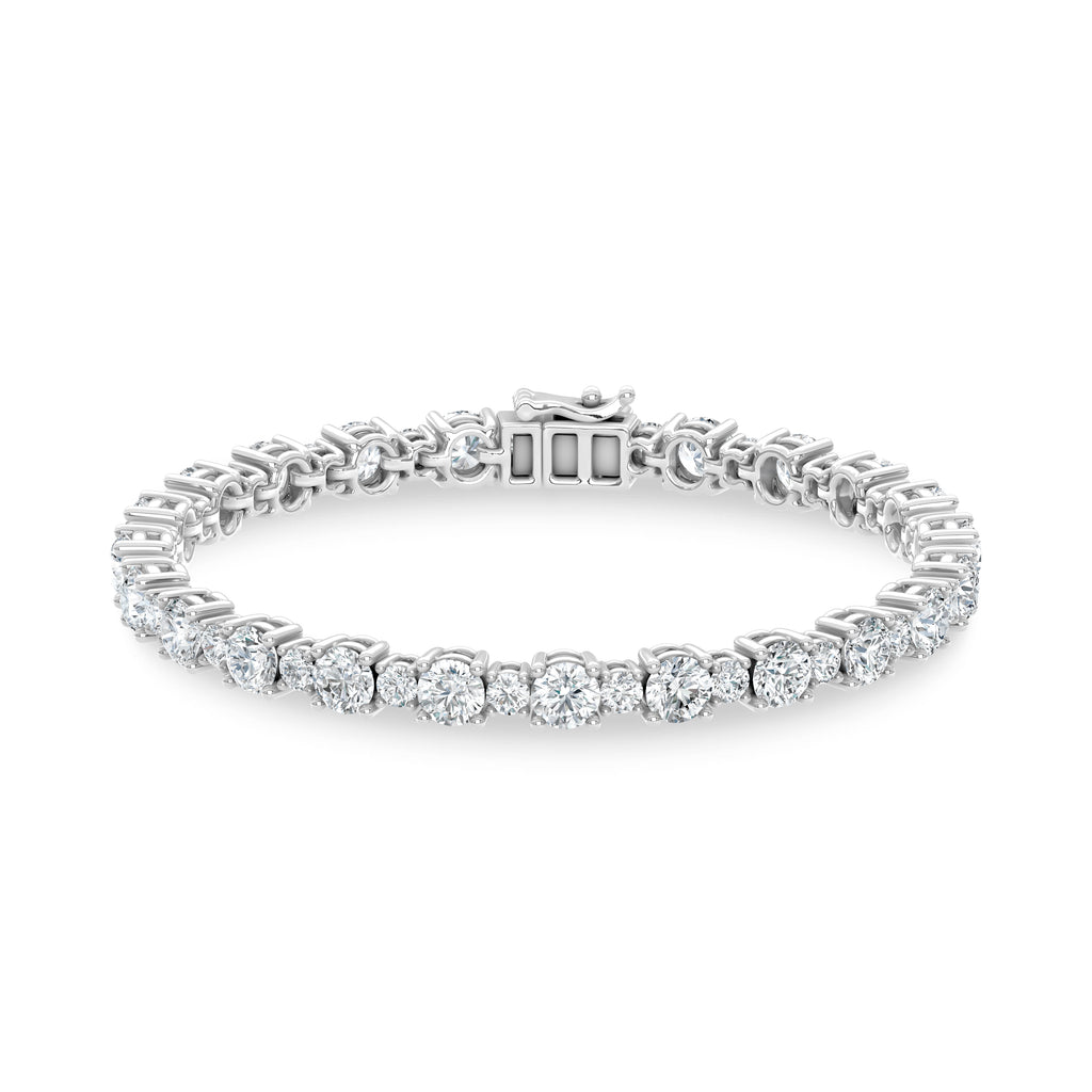 14K White Gold Lab Grown Diamond 10 Ct.Tw. Fashion Bracelet