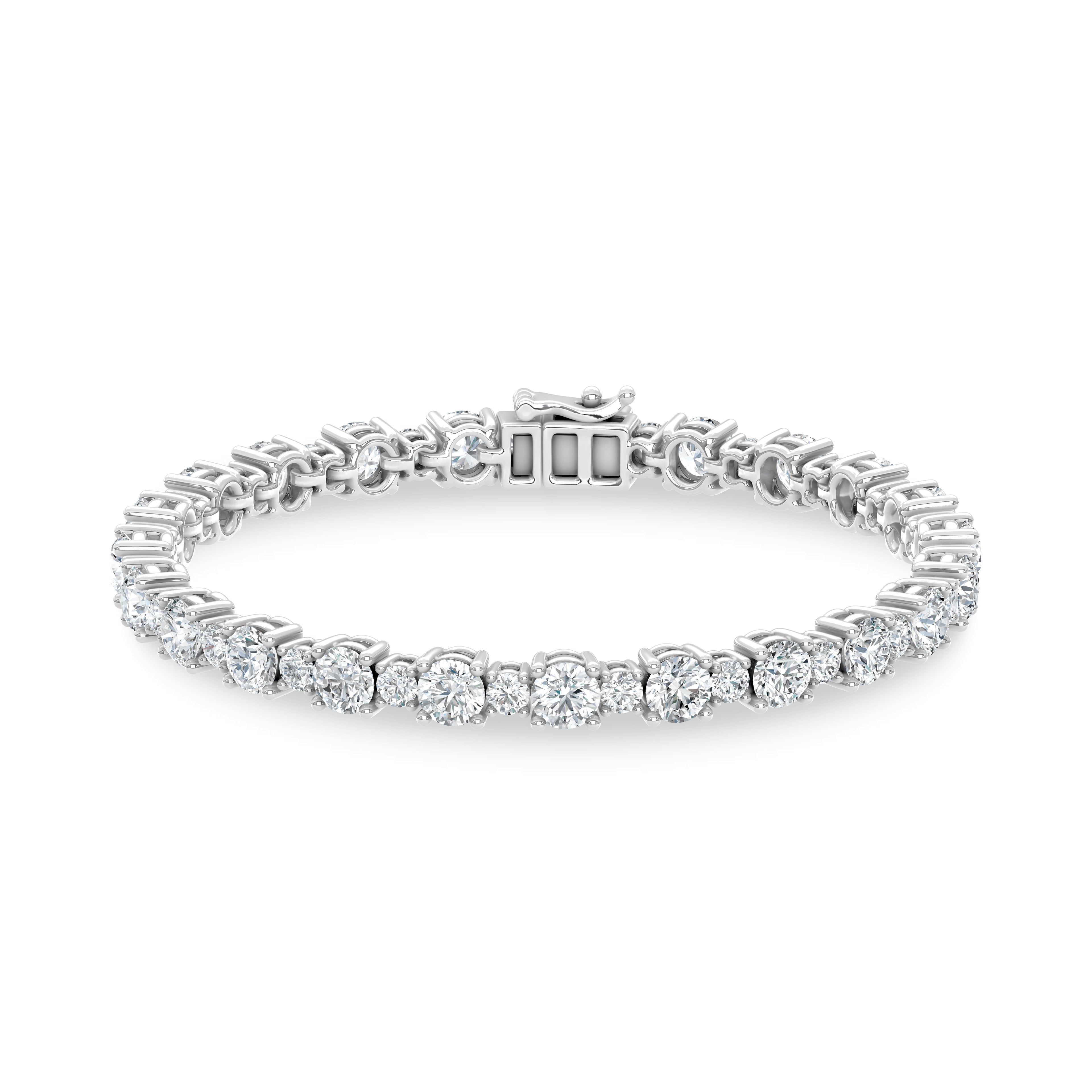 14K White Gold Lab Grown Diamond 10 Ct.Tw. Fashion Bracelet