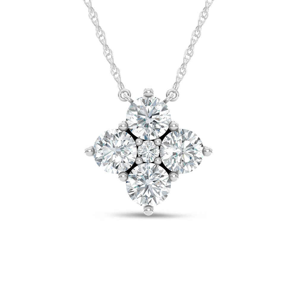 14K White Gold Lab Grown Diamond 1 5/8 Ct.Tw. Fashion Necklace