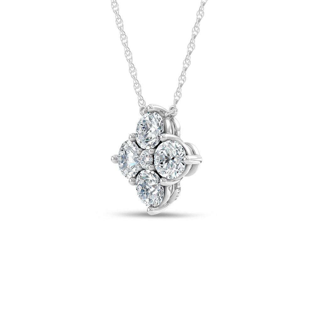 14K White Gold Lab Grown Diamond 1 5/8 Ct.Tw. Fashion Necklace